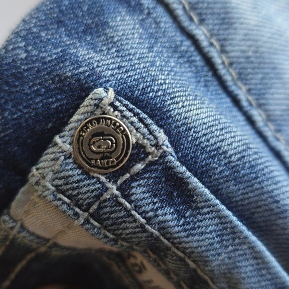 W Ecko Unltd. Y2K Vintage Baggy Blue Denim Shorts Mens Size 36 Rhino Hip Hop - Picture 3 of 11